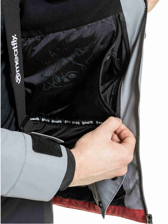 Meatfly Meatfly pánska SNB & SKI bunda Manifold Silver / Red