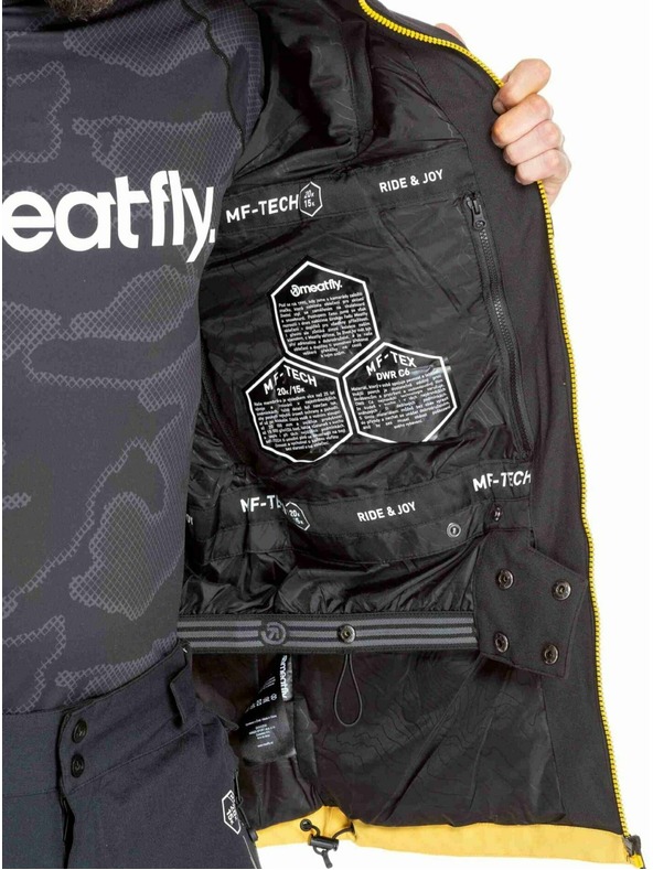 Meatfly Meatfly pánska SNB & SKI bunda Cronos Black / Solar Power