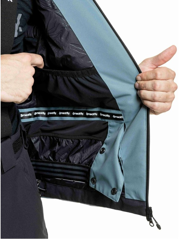 Meatfly Meatfly pánska SNB & SKI bunda Shader Blue Sea / Silver