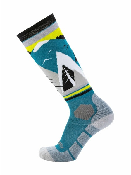 Meatfly Meatfly sNB & SKI ponožky Leeway Hb Blue Mountains