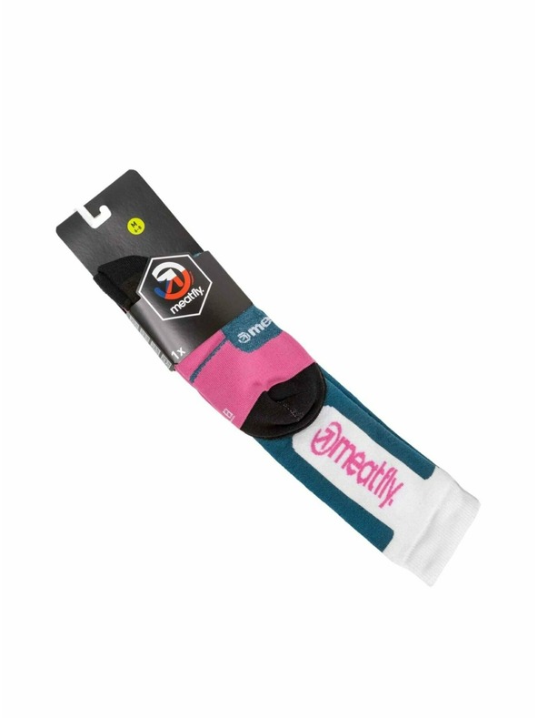 Meatfly Meatfly sNB & SKI ponožky Leeway Pink / Blue