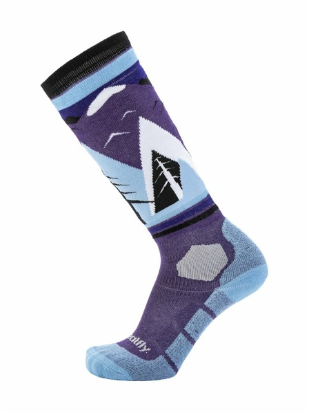 Meatfly Meatfly sNB & SKI ponožky Leeway Purple Mountains