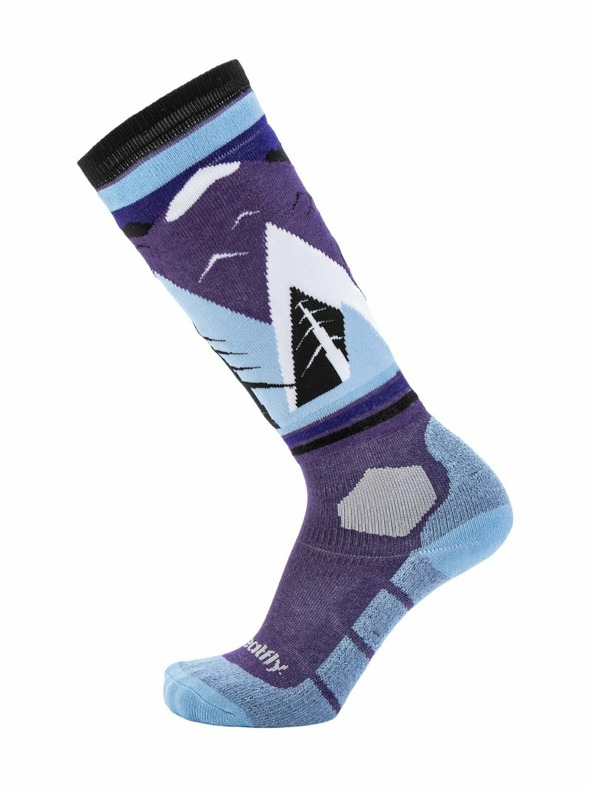 Meatfly Meatfly sNB & SKI ponožky Leeway Purple Mountains