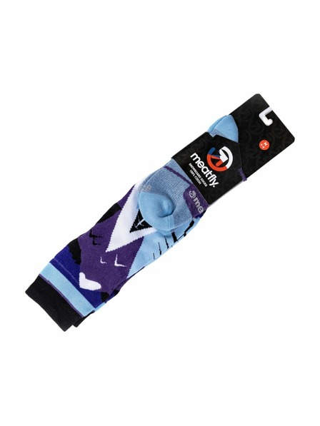 Meatfly Meatfly sNB & SKI ponožky Leeway Purple Mountains