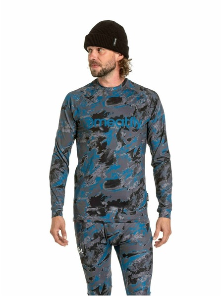 Meatfly Meatfly pánske termoaktívne tričko Avery Mossy Petrol