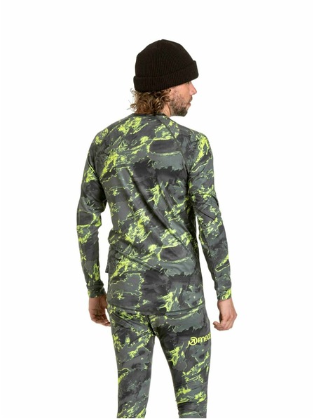 Meatfly Meatfly pánske termoaktívne tričko Avery Lime Mossy