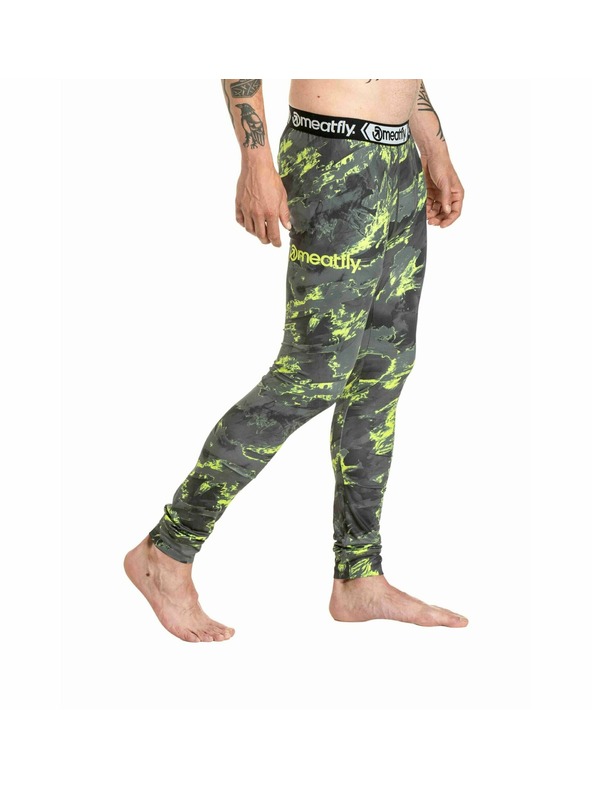 Meatfly Meatfly pánske termoaktívne nohavice Sloan Lime Mossy
