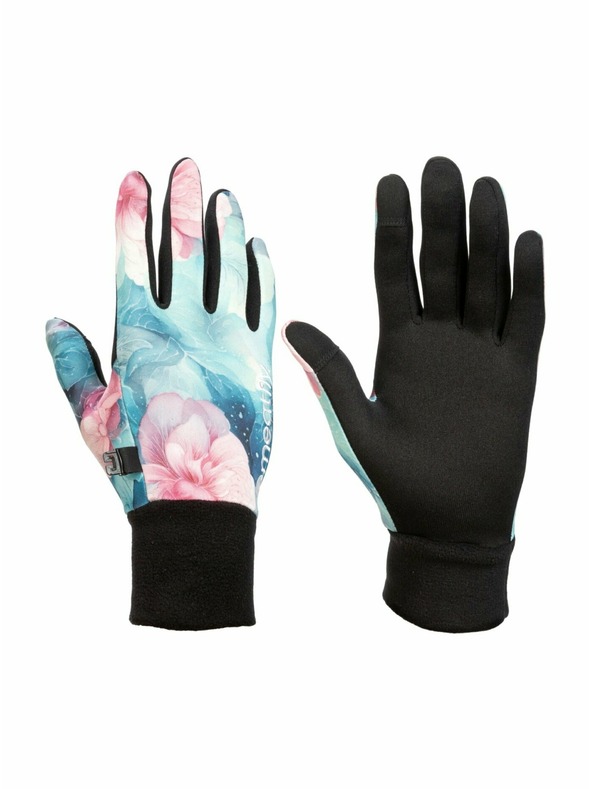 Meatfly Meatfly dámske rukavice Ladies Powerstretch Pink Flowers