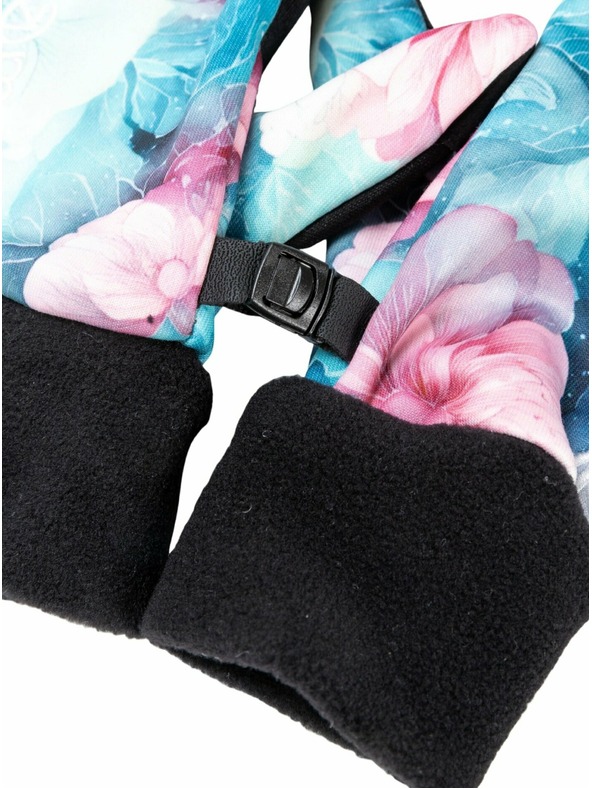 Meatfly Meatfly dámske rukavice Ladies Powerstretch Pink Flowers