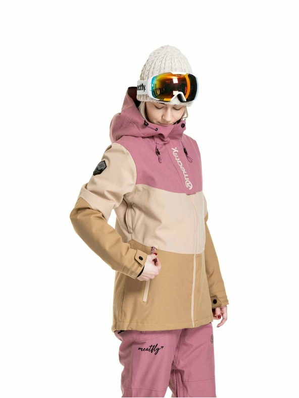 Meatfly Meatfly dámska SNB & SKI bunda Kirsten Latte / Dusty Rose
