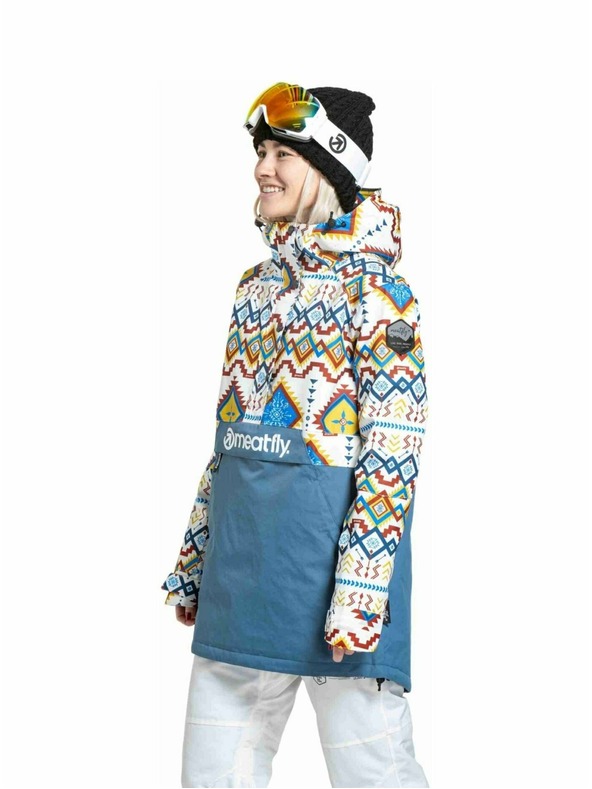 Meatfly Meatfly dámska SNB & SKI bunda Aiko White Jones / Slate Blue