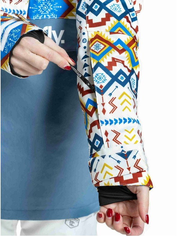 Meatfly Meatfly dámska SNB & SKI bunda Aiko White Jones / Slate Blue