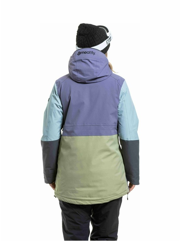 Meatfly Meatfly dámska SNB & SKI bunda Aiko Olive Light / Purple Light