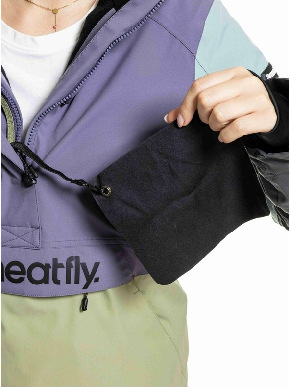 Meatfly Meatfly dámska SNB & SKI bunda Aiko Olive Light / Purple Light