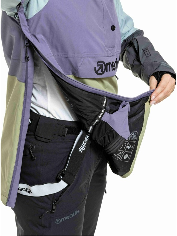 Meatfly Meatfly dámska SNB & SKI bunda Aiko Olive Light / Purple Light