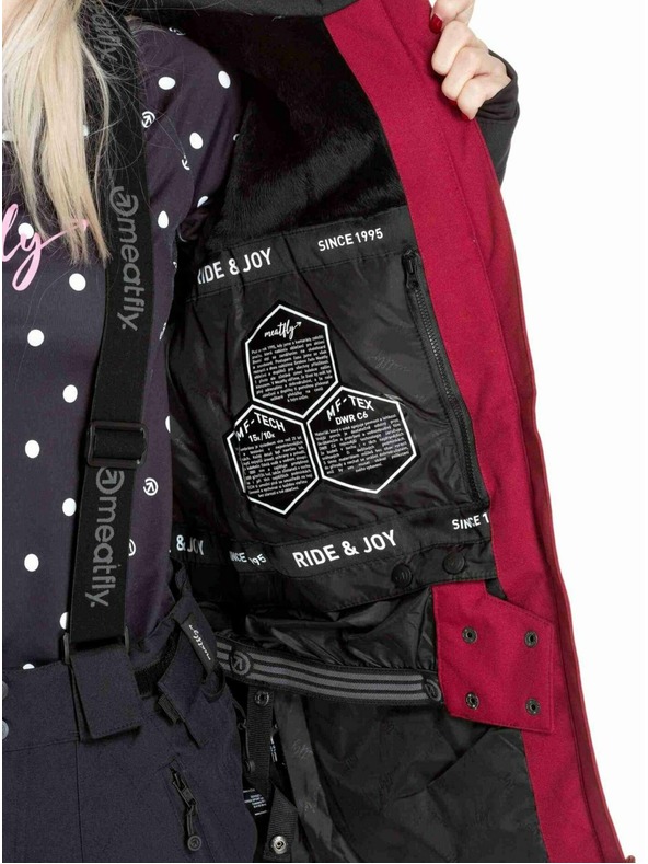 Meatfly Meatfly dámska SNB & SKI bunda Kirsten Beet Red / Black