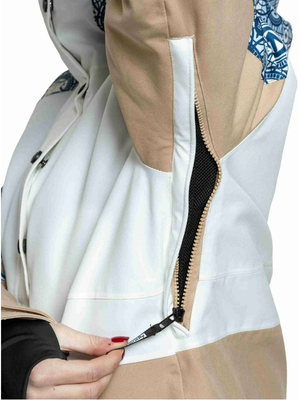 Meatfly Meatfly dámska SNB & SKI bunda Aiko Mosaic / Latte