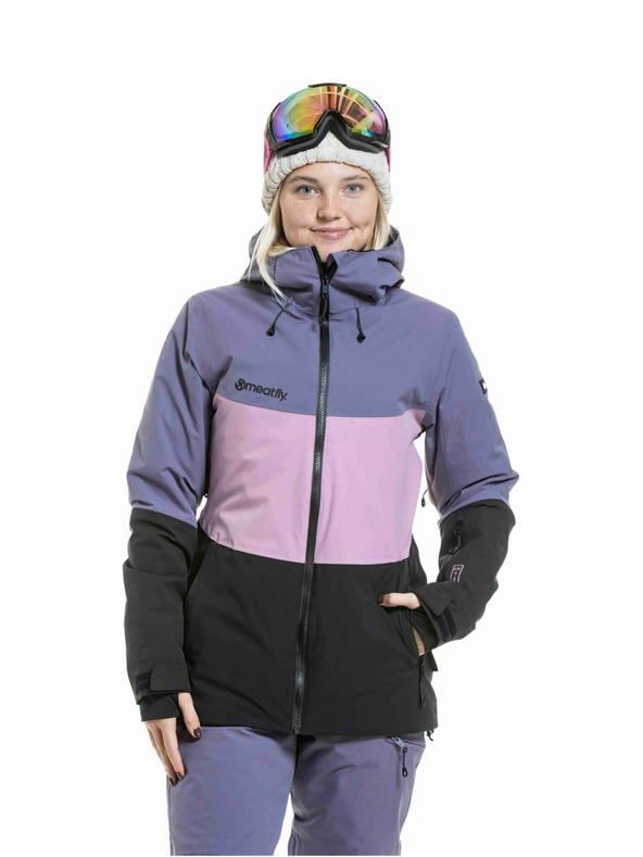 Meatfly Meatfly dámska SNB & SKI bunda Kirsten Black / Purple Light