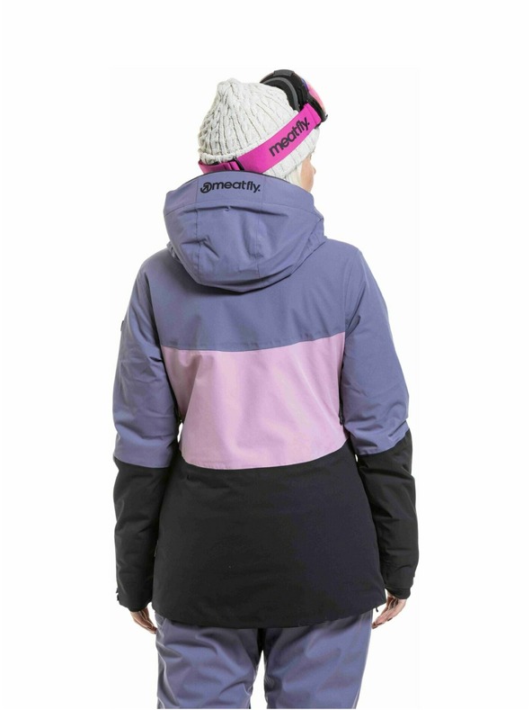 Meatfly Meatfly dámska SNB & SKI bunda Kirsten Black / Purple Light