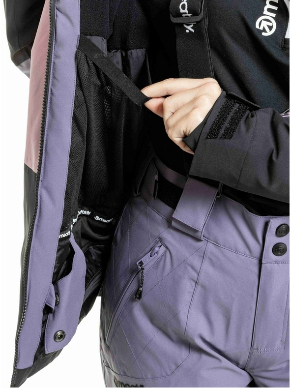 Meatfly Meatfly dámska SNB & SKI bunda Kirsten Black / Purple Light
