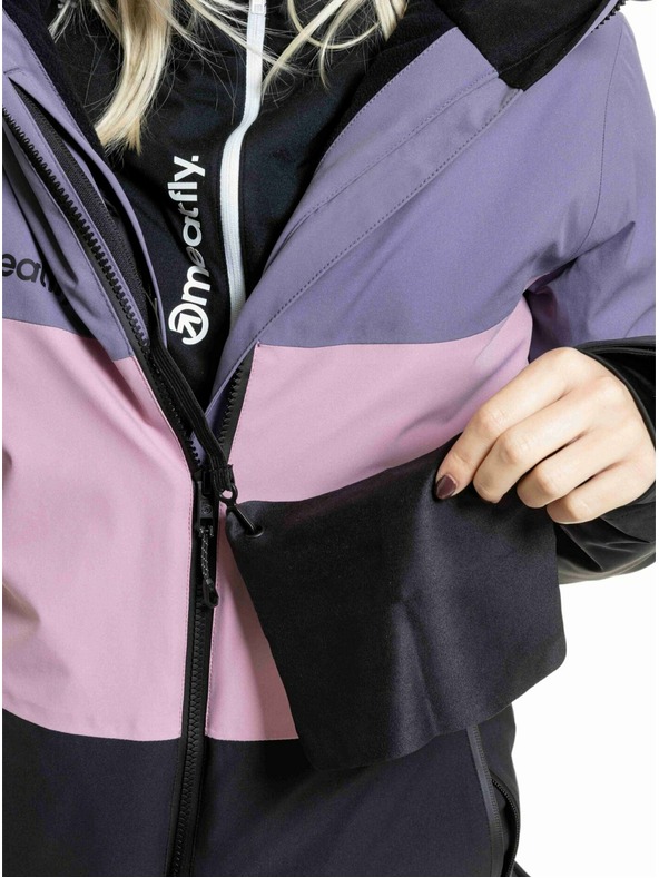 Meatfly Meatfly dámska SNB & SKI bunda Kirsten Black / Purple Light