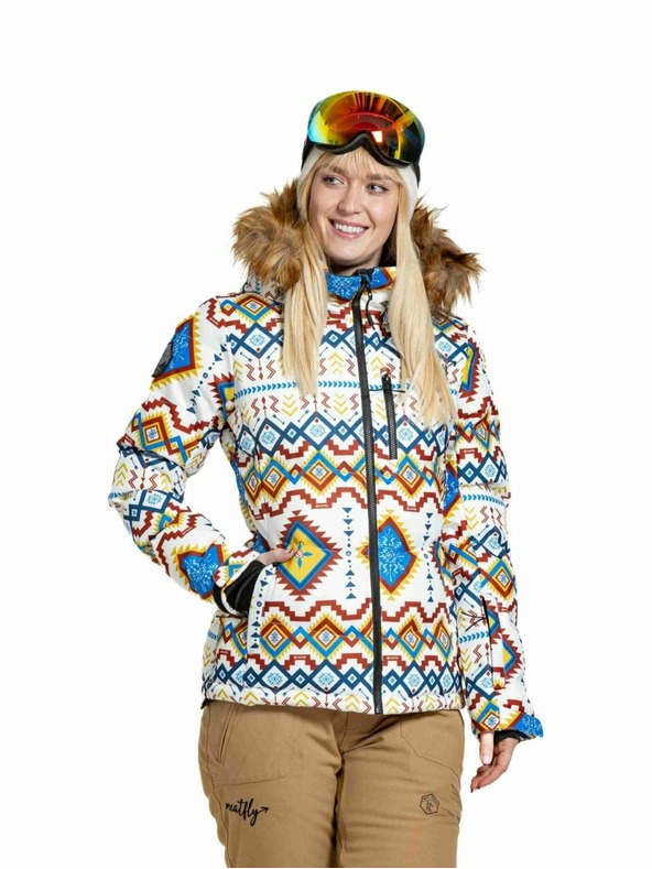 Meatfly Meatfly dámska SNB & SKI bunda Bonie White Jones