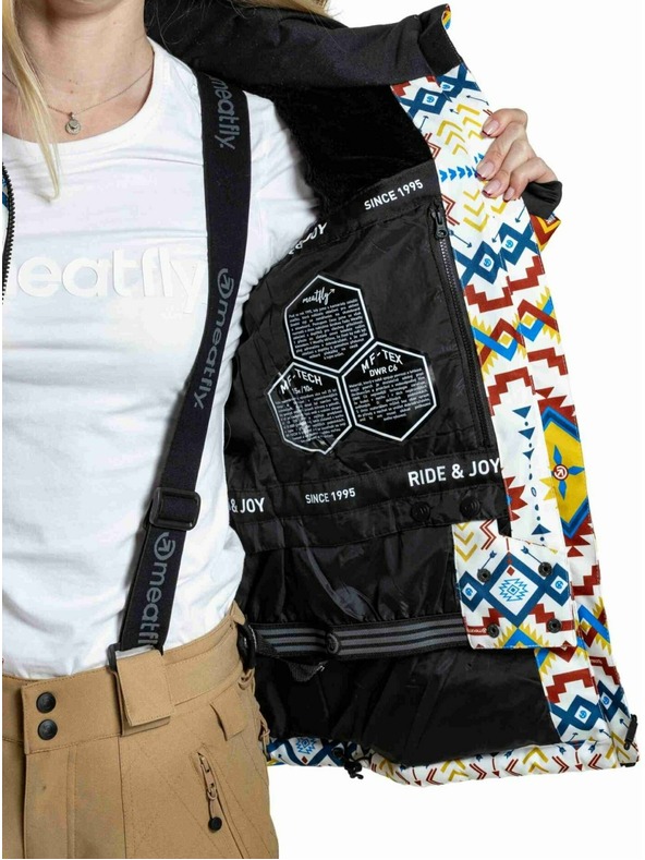 Meatfly Meatfly dámska SNB & SKI bunda Bonie White Jones
