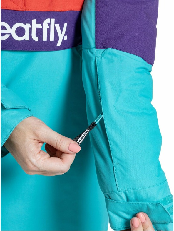 Meatfly Meatfly dámska SNB & SKI bunda Aiko Turquoise/Ferrari Red