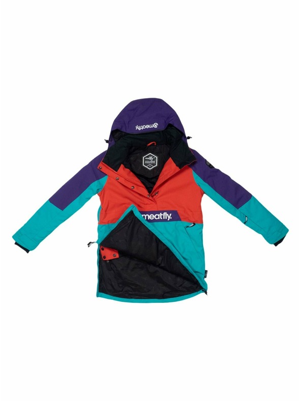 Meatfly Meatfly dámska SNB & SKI bunda Aiko Turquoise/Ferrari Red