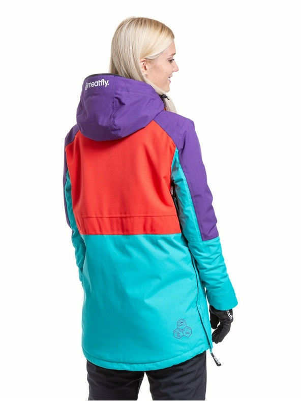 Meatfly Meatfly dámska SNB & SKI bunda Aiko Turquoise/Ferrari Red