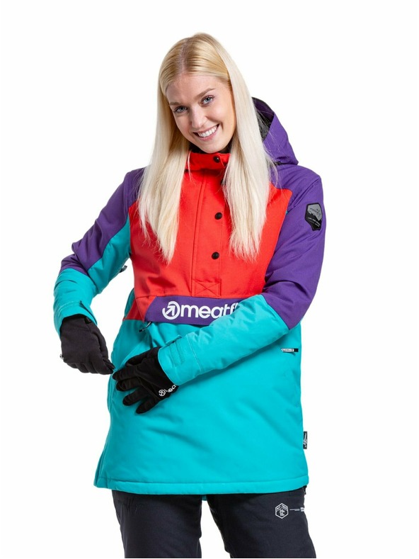 Meatfly Meatfly dámska SNB & SKI bunda Aiko Turquoise/Ferrari Red