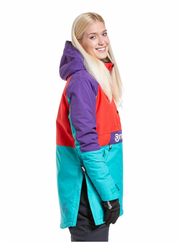 Meatfly Meatfly dámska SNB & SKI bunda Aiko Turquoise/Ferrari Red