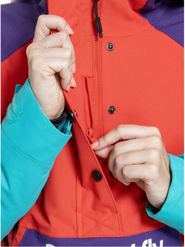 Meatfly Meatfly dámska SNB & SKI bunda Aiko Turquoise/Ferrari Red