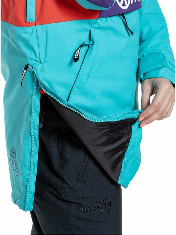 Meatfly Meatfly dámska SNB & SKI bunda Aiko Turquoise/Ferrari Red