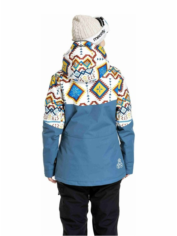 Meatfly Meatfly dámska SNB & SKI bunda Kirsten White Jones / Slate Blue