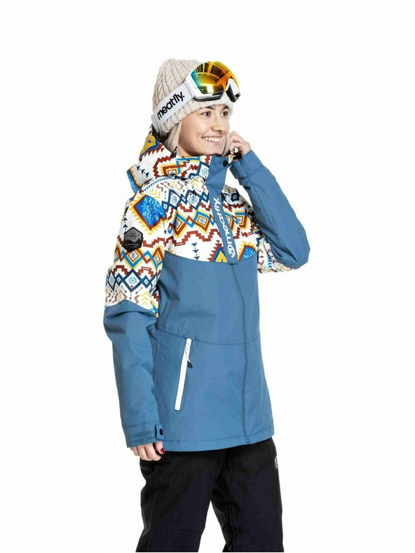 Meatfly Meatfly dámska SNB & SKI bunda Kirsten White Jones / Slate Blue