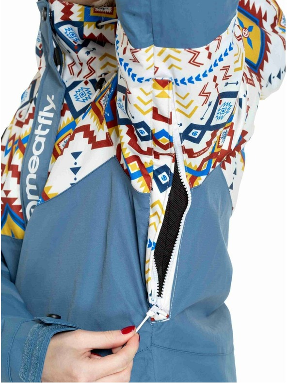 Meatfly Meatfly dámska SNB & SKI bunda Kirsten White Jones / Slate Blue