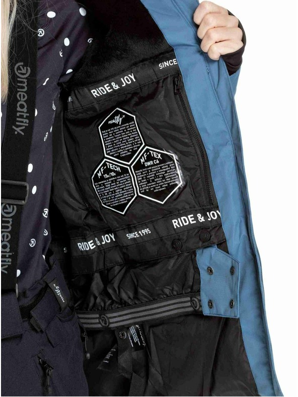 Meatfly Meatfly dámska SNB & SKI bunda Kirsten White Jones / Slate Blue