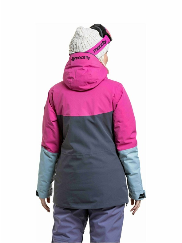 Meatfly Meatfly dámska SNB & SKI bunda Kirsten Grey Dark / Pink