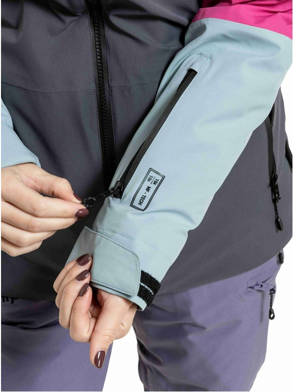 Meatfly Meatfly dámska SNB & SKI bunda Kirsten Grey Dark / Pink