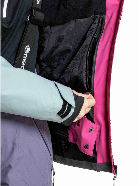 Meatfly Meatfly dámska SNB & SKI bunda Kirsten Grey Dark / Pink