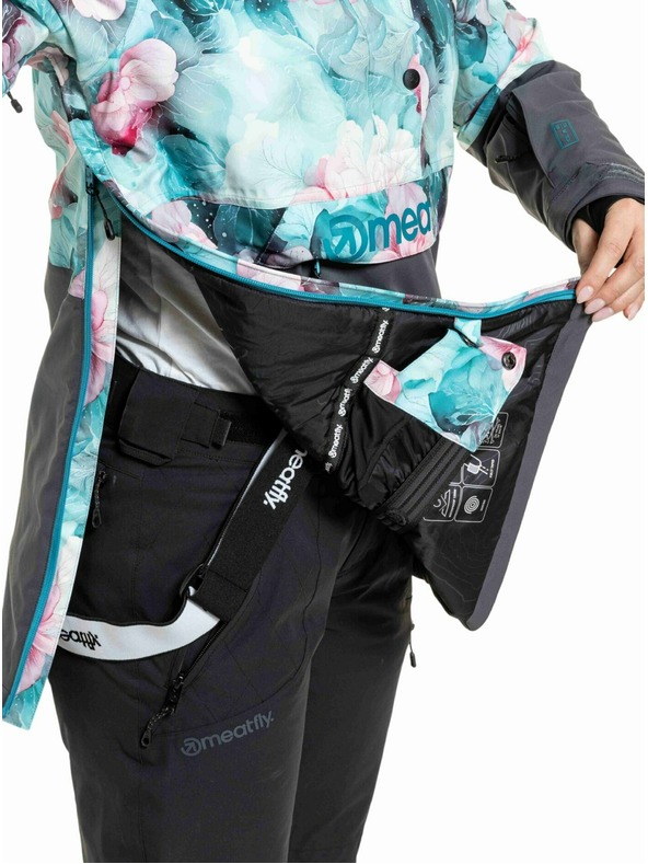 Meatfly Meatfly dámska SNB & SKI bunda Aiko Pink Flowers