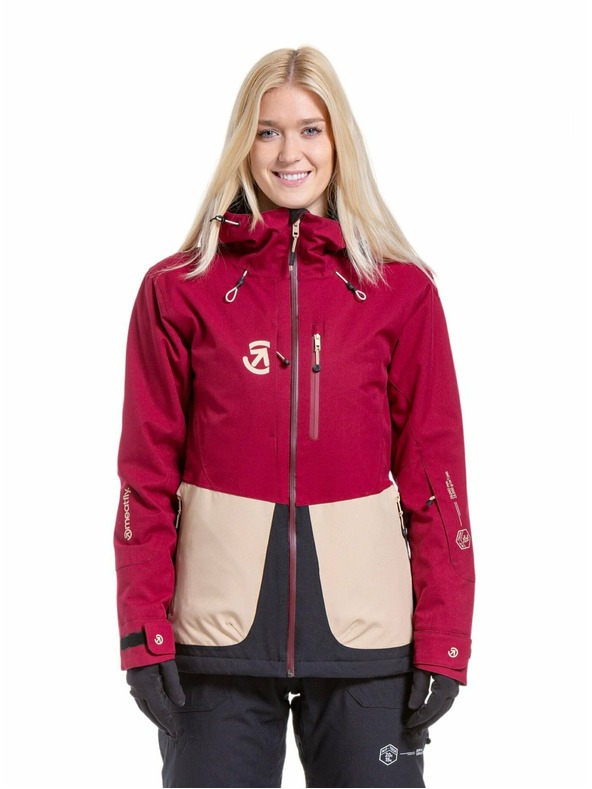 Meatfly Meatfly dámska SNB & SKI bunda Gaia Beet Red