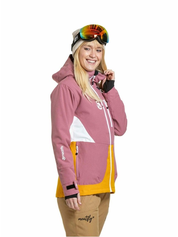 Meatfly Meatfly dámska SNB & SKI bunda Gaia Dusty Rose / Sunflower