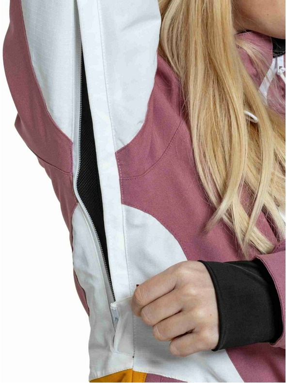 Meatfly Meatfly dámska SNB & SKI bunda Gaia Dusty Rose / Sunflower