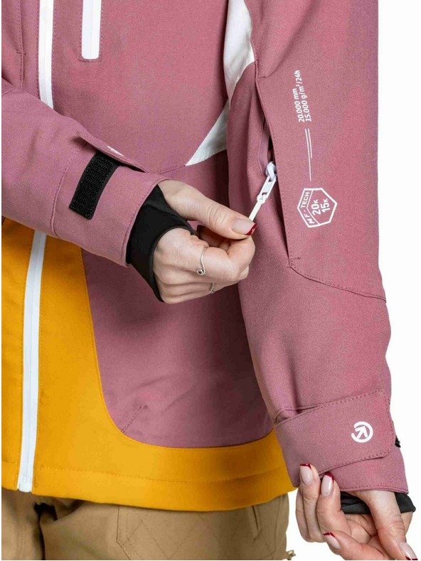 Meatfly Meatfly dámska SNB & SKI bunda Gaia Dusty Rose / Sunflower