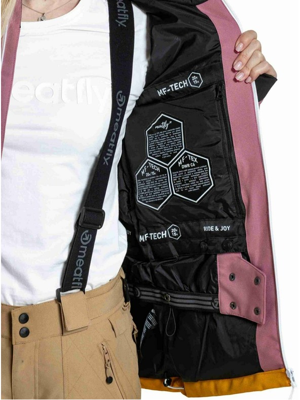 Meatfly Meatfly dámska SNB & SKI bunda Gaia Dusty Rose / Sunflower