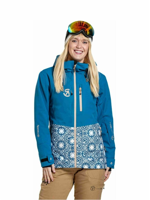 Meatfly Meatfly dámska SNB & SKI bunda Gaia Mosaic / Blue