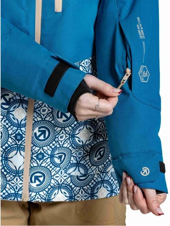 Meatfly Meatfly dámska SNB & SKI bunda Gaia Mosaic / Blue