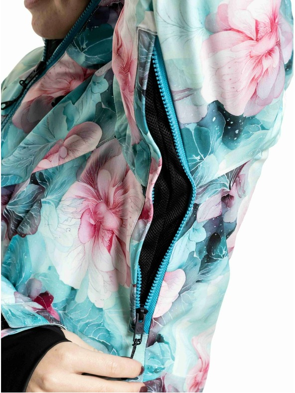 Meatfly Meatfly dámska SNB & SKI bunda Kirsten Pink Flowers